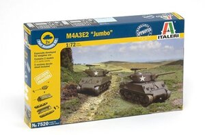 M4A3E2 JUMBO. Сборная модель танка 2 в 1. Быстрая сборка. 1/72 ITALERI 7520