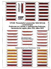 Прапори і штандарти в масштабі 1/72. Preussische Lanzenwimpel 1800-1815 (6). ROFUR FLAGS 66