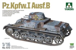 Pz. Kpfw. I Ausf. B. Сборная модель немецкого танка в масштабе 1/16. TAKOM 1010