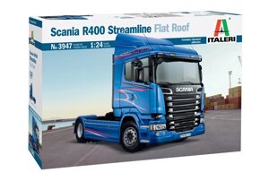 SCANIA R400 STREAMLINE Flat Roof. Збірна модель вантажного автомобіля в масштабі 1/24. ITALERI 3947