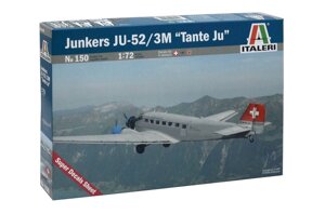 Junkers Ju - 52 / 3M '' Tante Ju ''. Збірна модель літака в масштабі 1/72. ITALERI 150