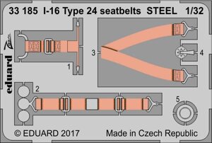 І-16 Тип 24 сталеві ремені. Набір деталювання моделі ІСМ. 1/32 EDUARD 33185