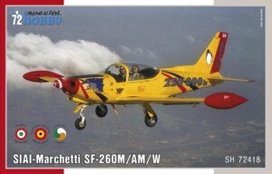 Збірна модель навчального літака SIAI-Marchetti SF-260M / AM / W в масштабі 1/72. SPECIAL HOBBY SH72418