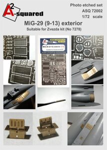 Набір Фототравлення деталей для МіГ-29 (9-13) екстер'єр. 1/72 DANMODELS ASQ72002