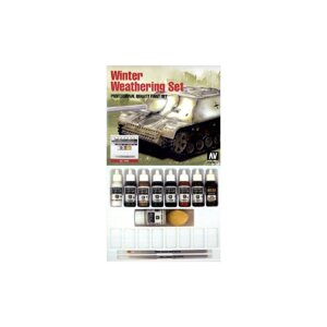 VALLEJO 72220 - Спеціальний набір фарби Model Color. Winter Weathering Set + instruc / Набір для імітації зимових ефект