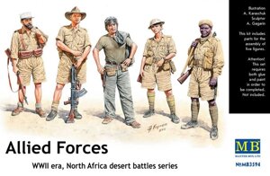 Allied Forces, WWII era, North Africa, desert battles series. 1/35 MASTER BOX 3594