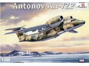 АН-72П Антонов. Збірна модель літака в масштабі 1/144. AMODEL 1420