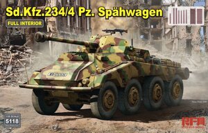 Бронеавтомобіль Sd. Kfz. 234/4 Panzerspähwagen. Збірна пластикова модель. 1/35. RFM RM-5118
