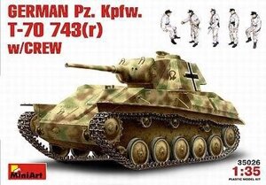 НІМЕЦЬКИЙ T-70M РАННЯ СЕРІЯ З ЕКІПАЖЕМ. 1/35 MINIART 35026