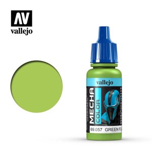 Зелений флуоресцентний. Атласна акрилова фарба для моделей 17 мл. VALLEJO Mecha Color 69057