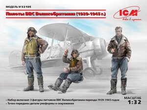 Набір пластикових деталей. Пілоти ВПС Великобританії (1939-1945). 1/32 ICM 32105