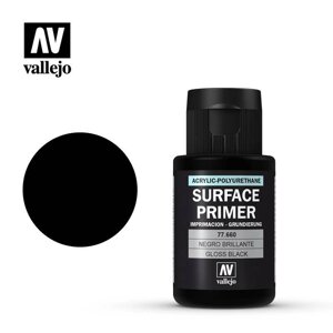 Акрил-поліуретанова грунтовка GLOSS BLACK 32 ml. VALLEJO 77660