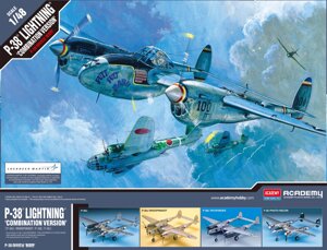 P-38 Lightning. Збірна модель літака у масштабі 1/48. ACADEMY 12282