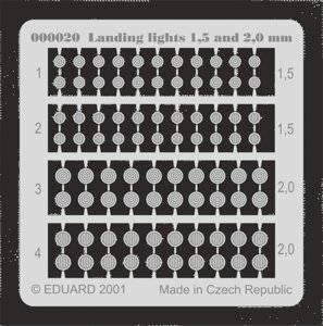 Посадочні фари 1,5 і 2 мм. EDUARD 00020