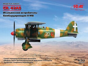 Fiat CR. 42 Falco. Збірна модель літака в масштабі 1/32. ICM 32023