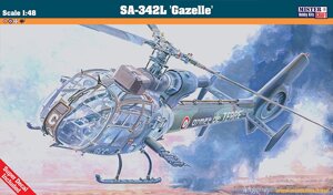 SA-342 L Gazelle. Збірна модель гелікоптера в масштабі 1/48. MISTER CRAFT F-33