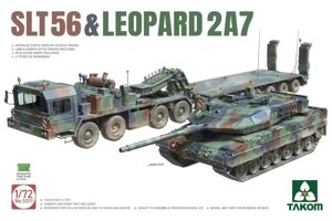 Модель танкового транспортера Faun SLT56 та модель танка Leopard 2 A7. TAKOM 5011