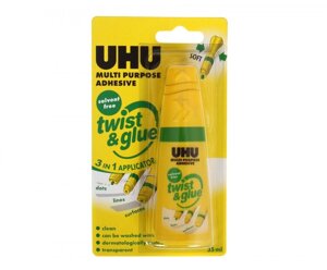 Клей універсальний без розчинника UHU twist & glue 35мл. UHU 40225