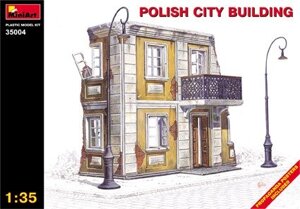 Збірна пластикова модель. Польське міське будівлю. 1/35 MINIART 35004
