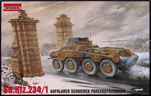 SD. KFZ 234/1. Збірна модель бронеавтомобіля в масштабі 1/72. RODEN 703