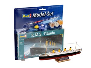 Подарунковий набір: модель корабля RMS Titanic з фарбами, пензлями та клеєм. REVELL 65804