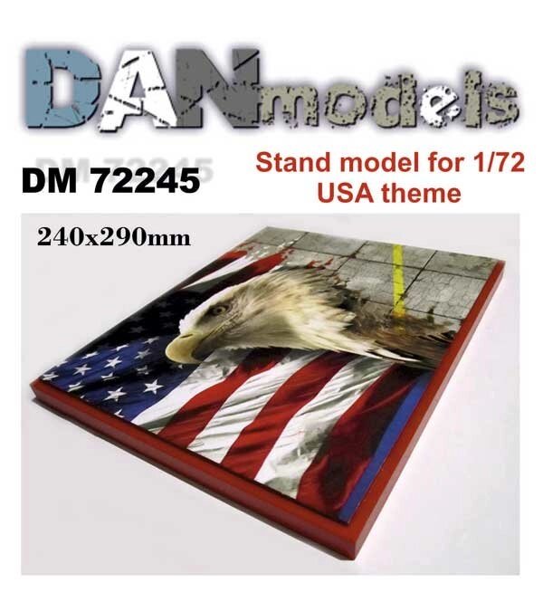 Підставка під моделі (тема - США) № 2. 1/72 DANMODELS DM72245 від компанії Хоббінет - збірні моделі - фото 1