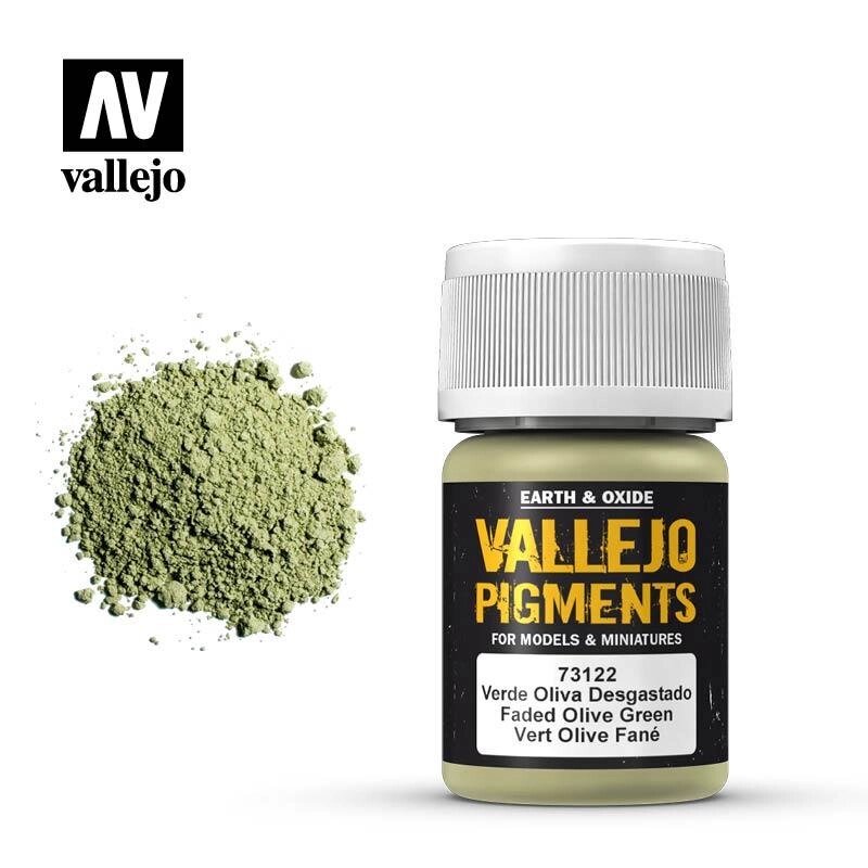 Пігмент оливково-зелений вицвілий, 30 мл. VALLEJO 73122 від компанії Хоббінет - збірні моделі - фото 1