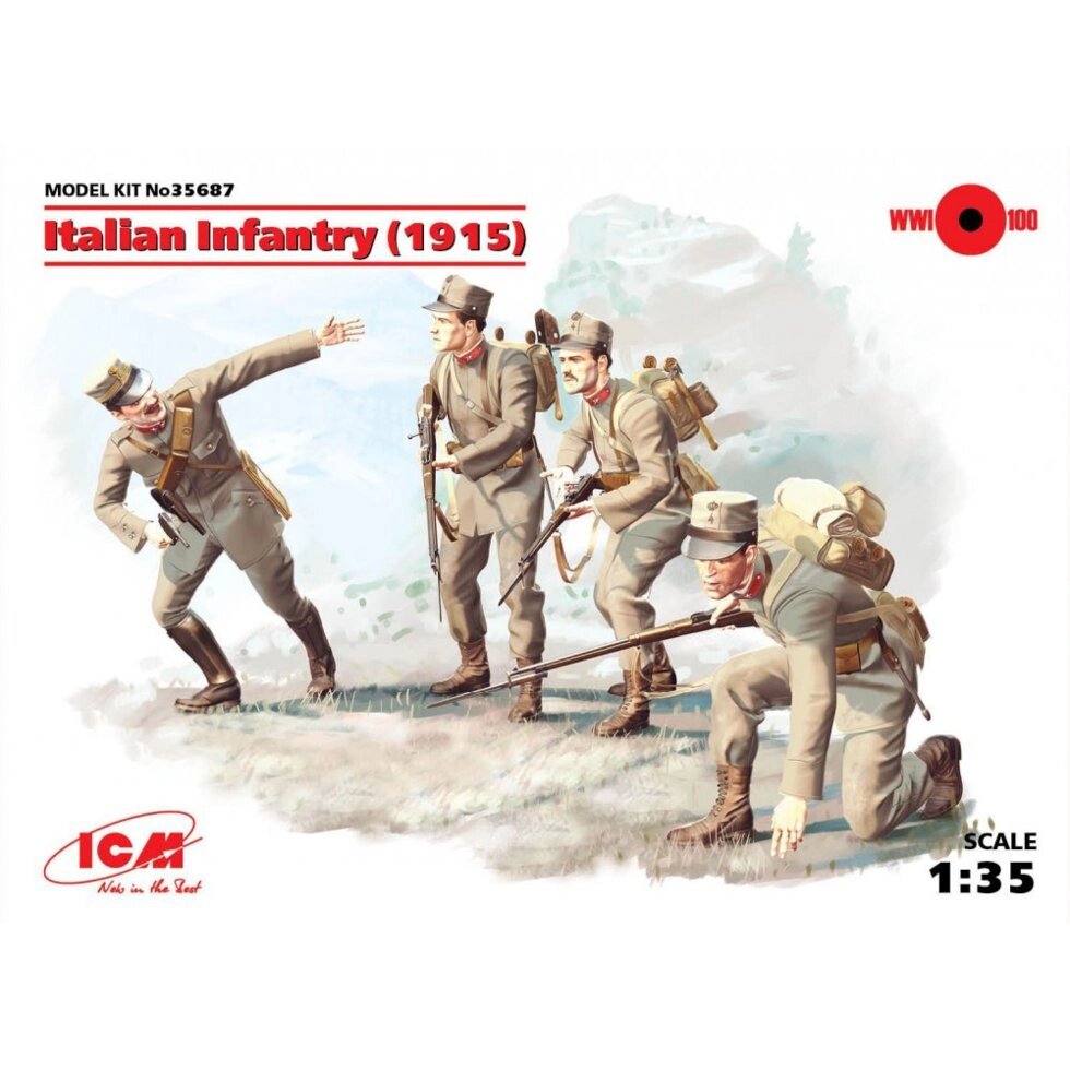 Піхота Італії (1915 г.). 1/35 ICM 35687 від компанії Хоббінет - збірні моделі - фото 1