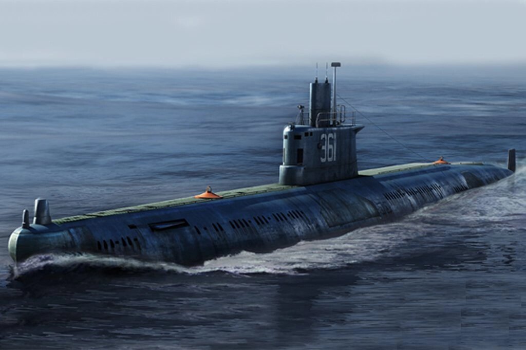 PLAN Type 035 Ming Class Submarine. Збірна модель підводного човна в масштабі 1/350. HOBBY BOSS 83517 від компанії Хоббінет - збірні моделі - фото 1