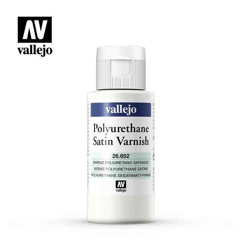 Поліуретановий сатиновий лак, 60 мл. VALLEJO 26652 від компанії Хоббінет - збірні моделі - фото 1