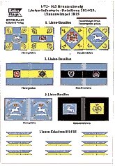 Прапори і штандарти в масштабі 1/72. Braunschweig 1815 Fahnen. ROFUR-FLAGS 103 від компанії Хоббінет - збірні моделі - фото 1