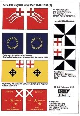 Прапори і штандарти в масштабі 1/72. Englischer Bürgerkrieg (2). ROFUR FLAGS 05 від компанії Хоббінет - збірні моделі - фото 1