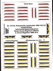Прапори і штандарти в масштабі 1/72. Preussische Lanzenwimpel 1800-1815 (3). ROFUR-FLAGS 63 від компанії Хоббінет - збірні моделі - фото 1