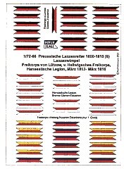 Прапори і штандарти в масштабі 1/72. Preussische Lanzenwimpel 1800-1815 (6). ROFUR FLAGS 66 від компанії Хоббінет - збірні моделі - фото 1