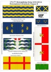 Прапори і штандарти в масштабі 1/72. Protestantische Truppen II 1618-48 (4). ROFUR-FLAGS 177 від компанії Хоббінет - збірні моделі - фото 1