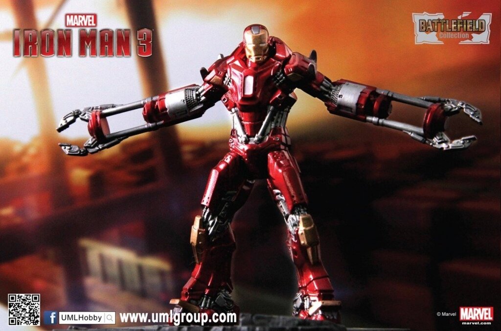 Prebuilt Model Iron Man 3 - Mark 35 - Disaster Rescue Suit "Red Snapper". 1/24 DRAGON 35604 від компанії Хоббінет - збірні моделі - фото 1