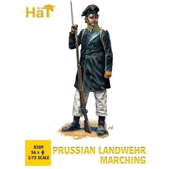 Prussian Landwehr Marching. 1/72 HAT 8309 від компанії Хоббінет - збірні моделі - фото 1