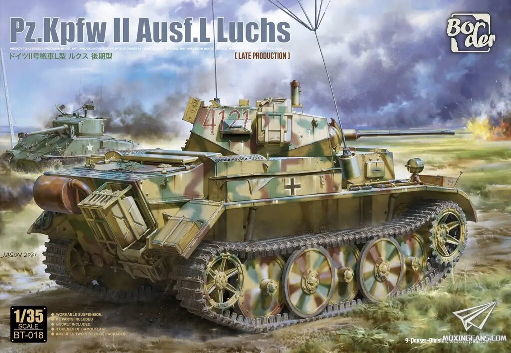 Pz. Kpfw II Ausf. L Luchs. Сборная модель танка в масштабе 1/35. BORDER MODEL BT-018 від компанії Хоббінет - збірні моделі - фото 1