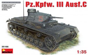 Pz. Kpfw. III С. Збірна модель німецького танка в масштабі 1/35. MINIART 35166