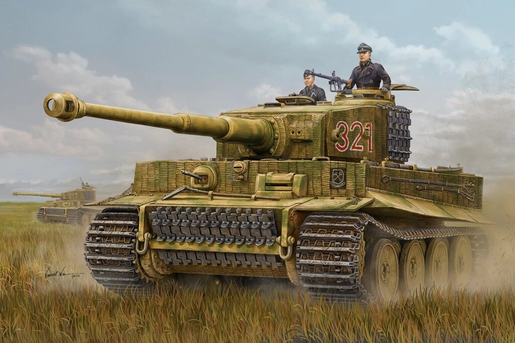 Pz. Kpfw. VI Tiger I. Збірна модель німецького танка в масштабі 1/16. HOBBY BOSS 82601 від компанії Хоббінет - збірні моделі - фото 1
