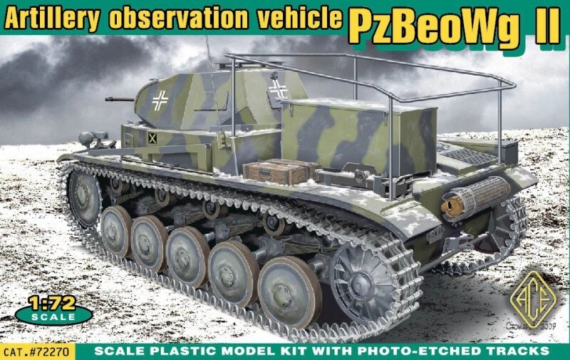 PzBeoWg II Німецький командирський танк. Збірна модель в масштабі 1/72. ACE 72270 від компанії Хоббінет - збірні моделі - фото 1