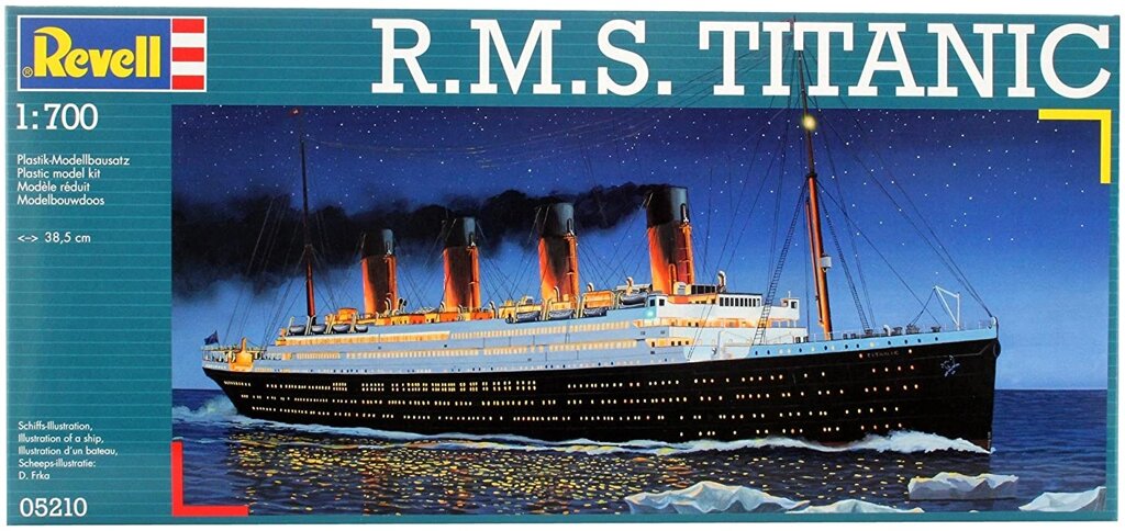 R. M. S. Titanic. Збірна модель пасажирського лайнера в масштабі 1/700. REVELL 05210 від компанії Хоббінет - збірні моделі - фото 1
