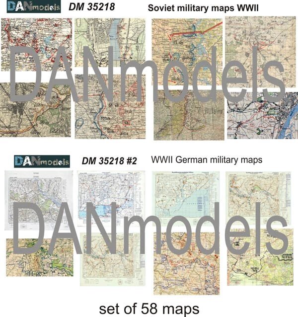 Радянські і німецькі топографічні карти часів Другої світової війни, газета. 1/35 DANMODELS DM35218 від компанії Хоббінет - збірні моделі - фото 1
