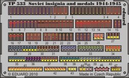 Радянські відзнаки і медалі 1944-1945 рр. Кольорове фототравленіе.1 / 35 EDUARD TP533 від компанії Хоббінет - збірні моделі - фото 1
