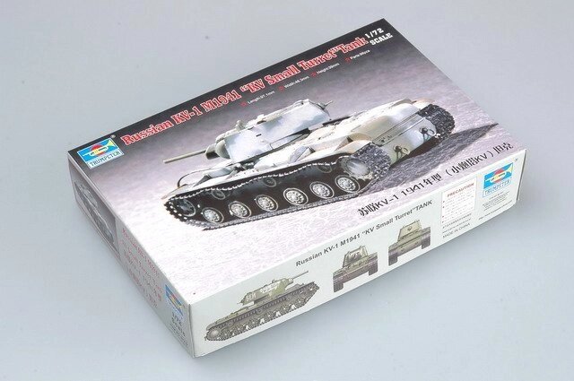 Радянський КВ-1 1941 (мала башточка КВ). 1/72 TRUMPETER 07232 від компанії Хоббінет - збірні моделі - фото 1