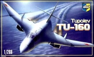 Радянський стратегічний бомбардувальник ТУ-160. Збірна модель в масштабі 1/288. CONDOR 28801 від компанії Хоббінет - збірні моделі - фото 1
