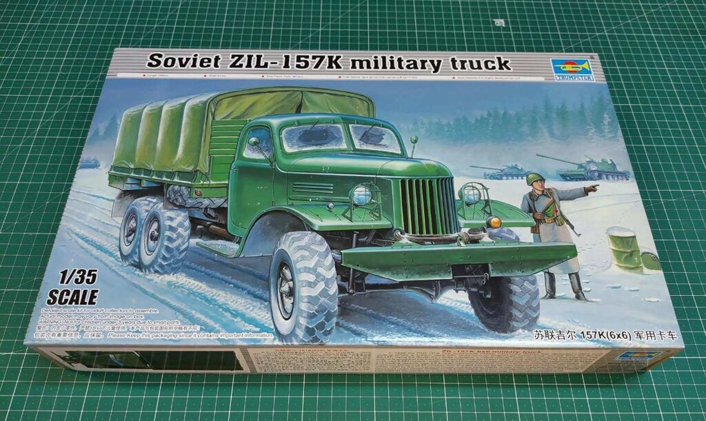Радянський військовий вантажівка ЗІЛ-157К. Збірна модель в масштабі 1/35. TRUMPETER 01003 від компанії Хоббінет - збірні моделі - фото 1