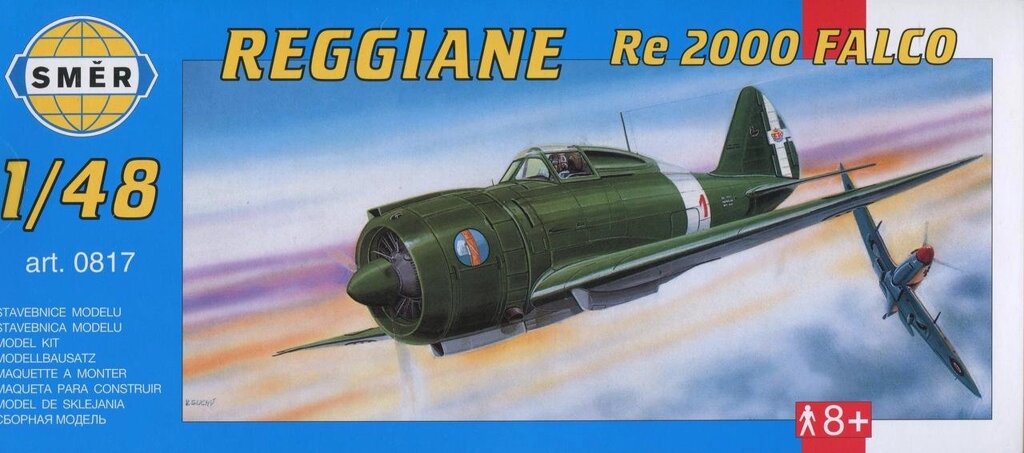 Reggiane Re 2000 Falco модель італійського літака. 1/48 SMER 0817 від компанії Хоббінет - збірні моделі - фото 1