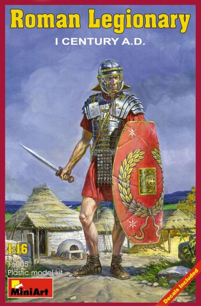 Римський легіонер 1 століття н. е .. Збірна фігура в масштабі 1/16. MINIART 16005 від компанії Хоббінет - збірні моделі - фото 1