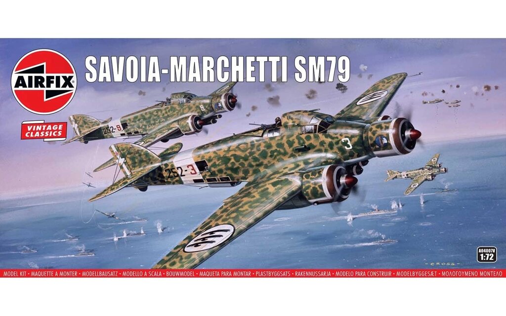 Savoia-Marchetti SM79. Збірна модель літака в масштабі 1/72. AIRFIX 04007 від компанії Хоббінет - збірні моделі - фото 1